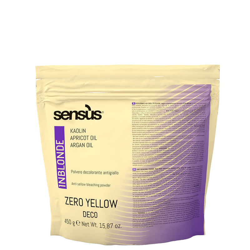 Sens.ùs Zero Yellow Deco Polvere Decolorante Antigiallo 450gr