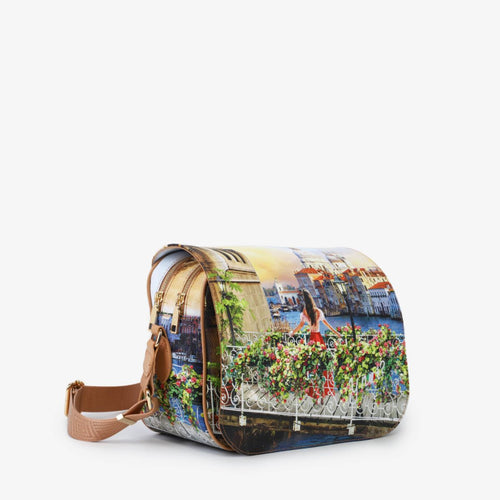 YNot Borsa a Tracolla 2 Sscomparti Flowery Canal YES-642S4