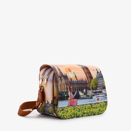 YNot Borsa a Tracolla 2 Scomparti Flowery Canal YES-642S4